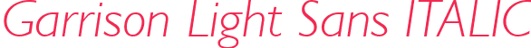 Garrison Light Sans ITALIC